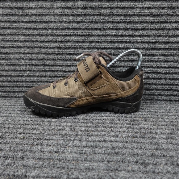 Shimano Mountain Bike Shoes Mens 6 Brown Black Suede Lace Up SH-M 038W - Picture 7 of 15